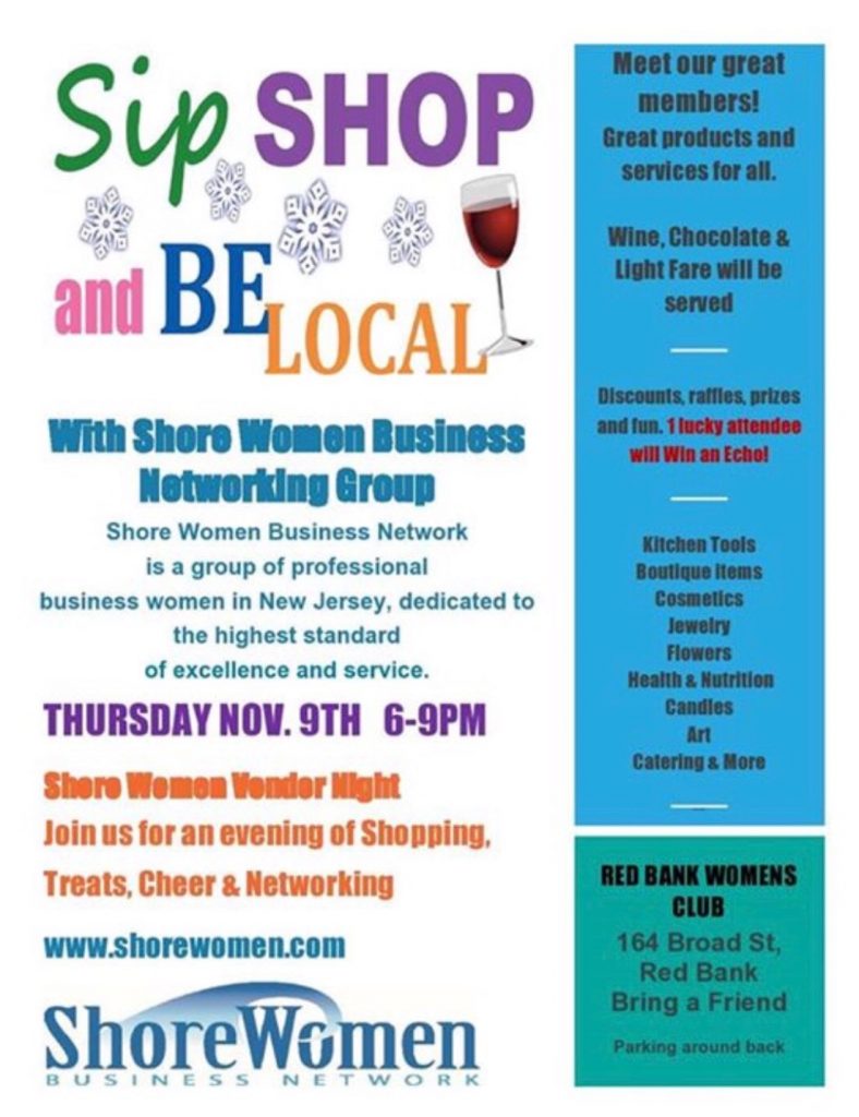 Shore Womans Networking Sip Shop and be Local