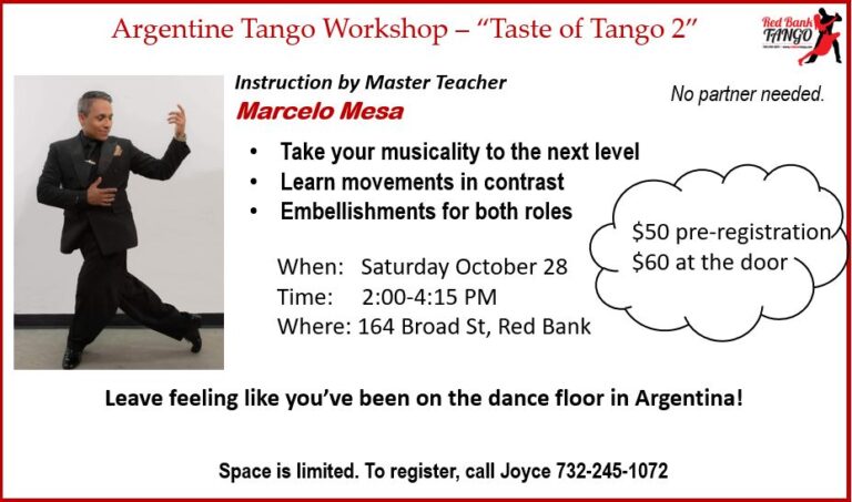Tango Workshop – CANCELLED!