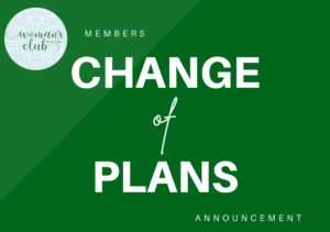 change of plans