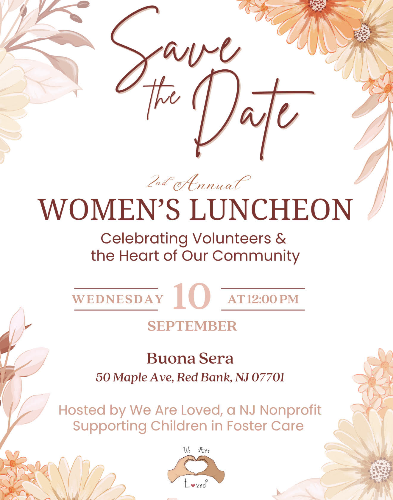 We Are Loved Woman's Luncheon event Sept 10th